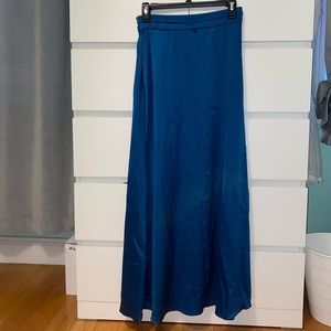 Shein Turquoise Midi A-Line Skirt
